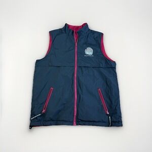 Alaska Princess Cruise Reversible Fleece Full Zip Fishing Vest Black Red Large